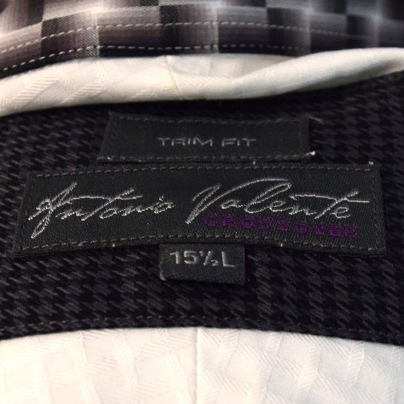 Men's Antonio Valente Crossover Trim Fit White Cotton Dress Shirt - Picture 7 of 9